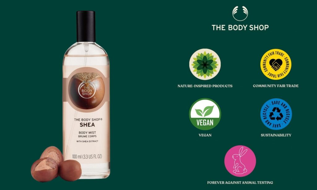 The Body Shop Women Shea Sustainable Body Mist:
